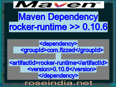 Maven dependency of rocker-runtime version 0.10.6