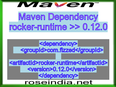Maven dependency of rocker-runtime version 0.12.0
