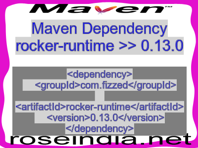 Maven dependency of rocker-runtime version 0.13.0