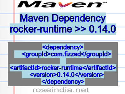 Maven dependency of rocker-runtime version 0.14.0
