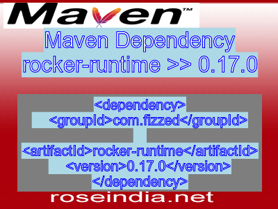 Maven dependency of rocker-runtime version 0.17.0