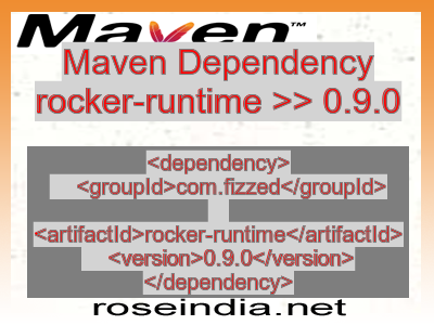 Maven dependency of rocker-runtime version 0.9.0