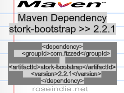 Maven dependency of stork-bootstrap version 2.2.1
