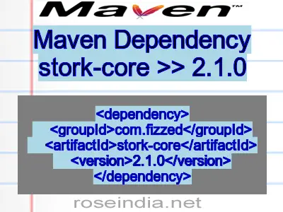 Maven dependency of stork-core version 2.1.0