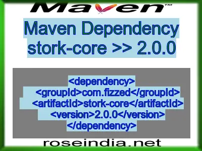 Maven dependency of stork-core version 2.0.0