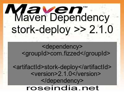Maven dependency of stork-deploy version 2.1.0