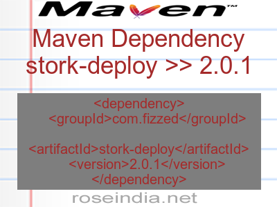 Maven dependency of stork-deploy version 2.0.1