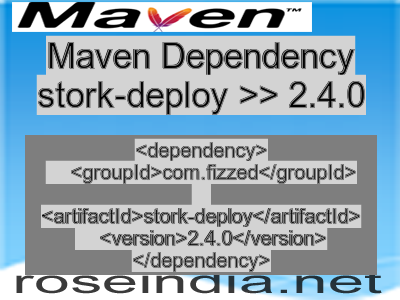 Maven dependency of stork-deploy version 2.4.0