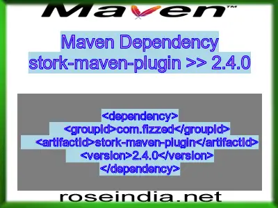 Maven dependency of stork-maven-plugin version 2.4.0