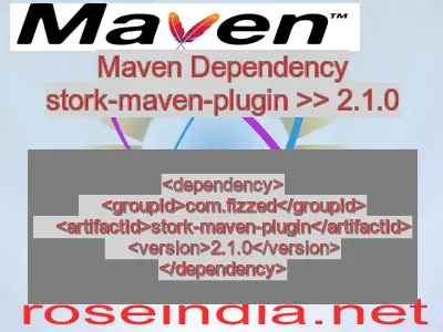Maven dependency of stork-maven-plugin version 2.1.0