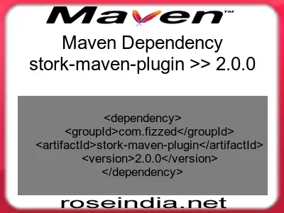 Maven dependency of stork-maven-plugin version 2.0.0