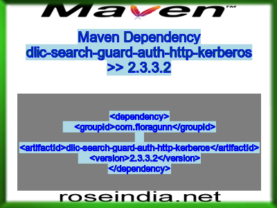 Maven dependency of dlic-search-guard-auth-http-kerberos version 2.3.3.2