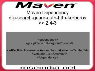 Maven dependency of dlic-search-guard-auth-http-kerberos version 2.4-3