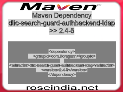 Maven dependency of dlic-search-guard-authbackend-ldap version 2.4-6