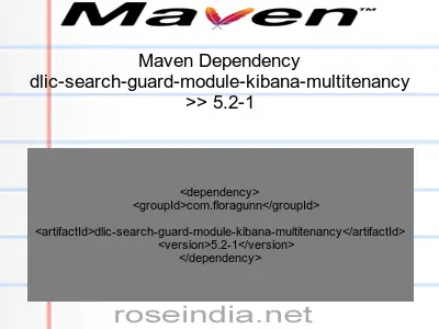 Maven dependency of dlic-search-guard-module-kibana-multitenancy version 5.2-1