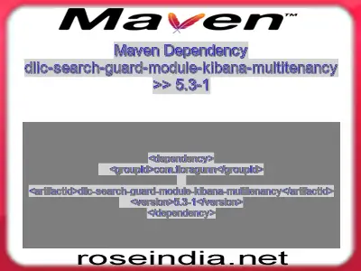 Maven dependency of dlic-search-guard-module-kibana-multitenancy version 5.3-1