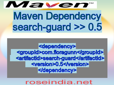Maven dependency of search-guard version 0.5