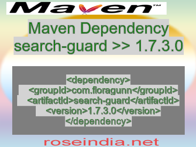 Maven dependency of search-guard version 1.7.3.0