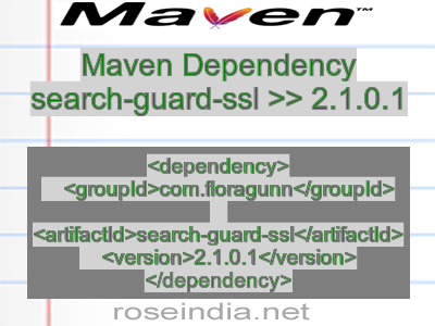 Maven dependency of search-guard-ssl version 2.1.0.1