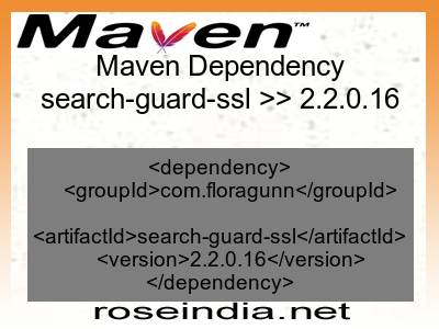 Maven dependency of search-guard-ssl version 2.2.0.16