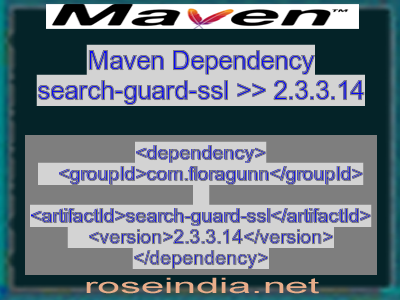 Maven dependency of search-guard-ssl version 2.3.3.14