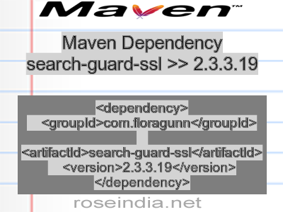 Maven dependency of search-guard-ssl version 2.3.3.19