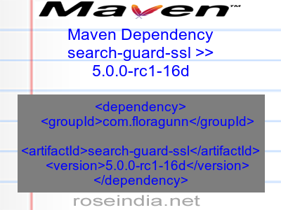 Maven dependency of search-guard-ssl version 5.0.0-rc1-16d