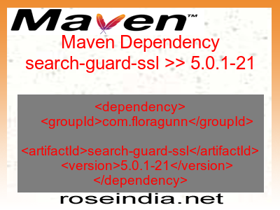 Maven dependency of search-guard-ssl version 5.0.1-21