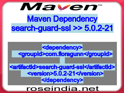 Maven dependency of search-guard-ssl version 5.0.2-21
