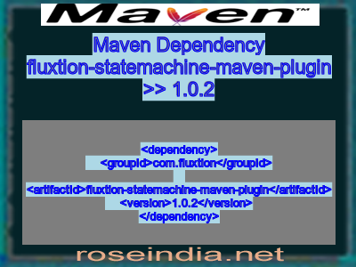 Maven dependency of fluxtion-statemachine-maven-plugin version 1.0.2