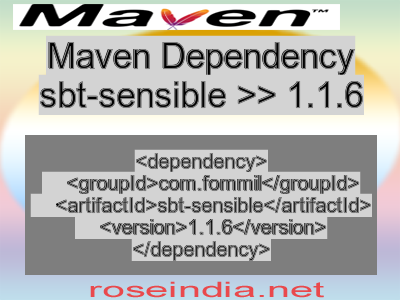 Maven dependency of sbt-sensible version 1.1.6