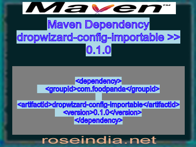 Maven dependency of dropwizard-config-importable version 0.1.0