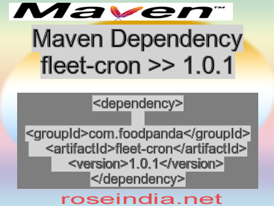 Maven dependency of fleet-cron version 1.0.1