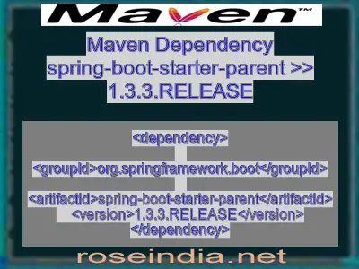 Maven dependency of spring-boot-starter-parent version 1.3.3.RELEASE