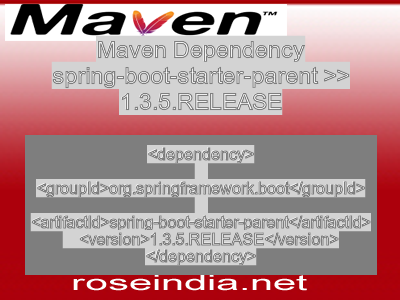 Maven dependency of spring-boot-starter-parent version 1.3.5.RELEASE