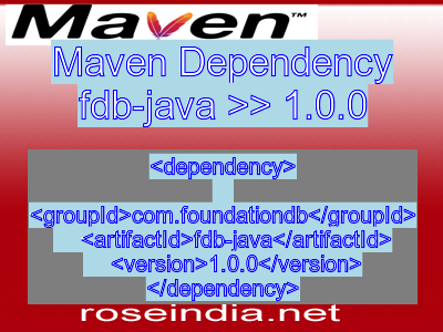Maven dependency of fdb-java version 1.0.0
