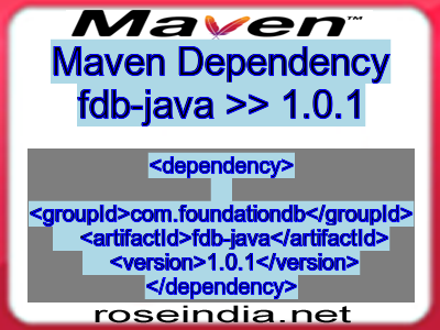 Maven dependency of fdb-java version 1.0.1
