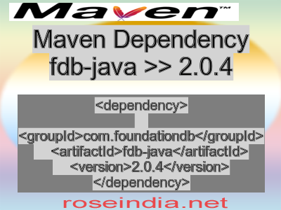 Maven dependency of fdb-java version 2.0.4