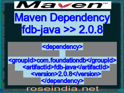 Maven dependency of fdb-java version 2.0.8
