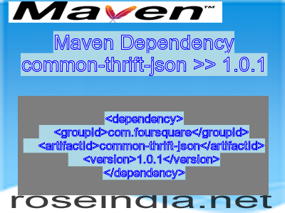 Maven dependency of common-thrift-json version 1.0.1