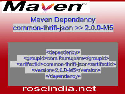 Maven dependency of common-thrift-json version 2.0.0-M5