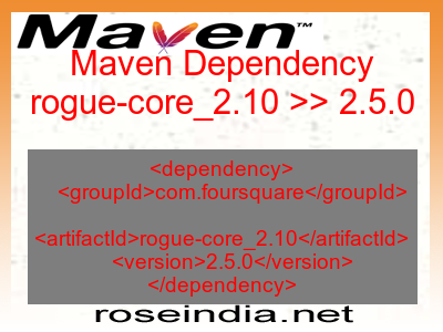 Maven dependency of rogue-core_2.10 version 2.5.0