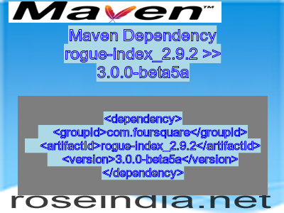 Maven dependency of rogue-index_2.9.2 version 3.0.0-beta5a