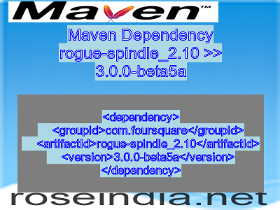 Maven dependency of rogue-spindle_2.10 version 3.0.0-beta5a