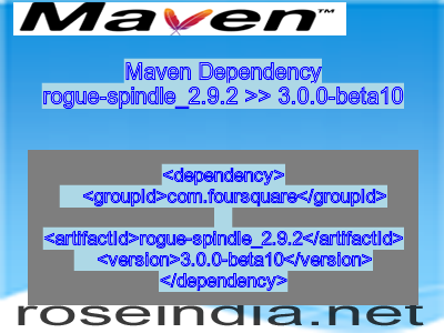 Maven dependency of rogue-spindle_2.9.2 version 3.0.0-beta10