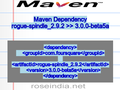 Maven dependency of rogue-spindle_2.9.2 version 3.0.0-beta5a