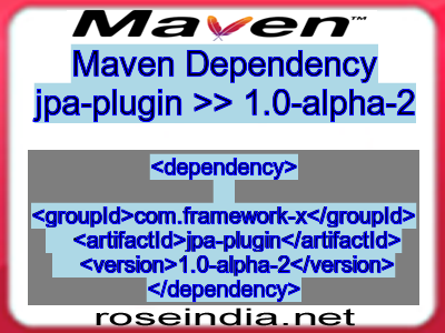 Maven dependency of jpa-plugin version 1.0-alpha-2