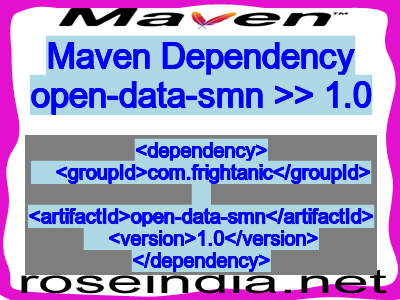 Maven dependency of open-data-smn version 1.0
