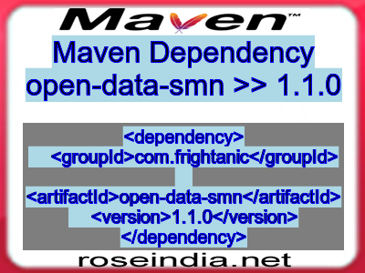 Maven dependency of open-data-smn version 1.1.0