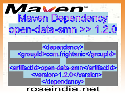 Maven dependency of open-data-smn version 1.2.0